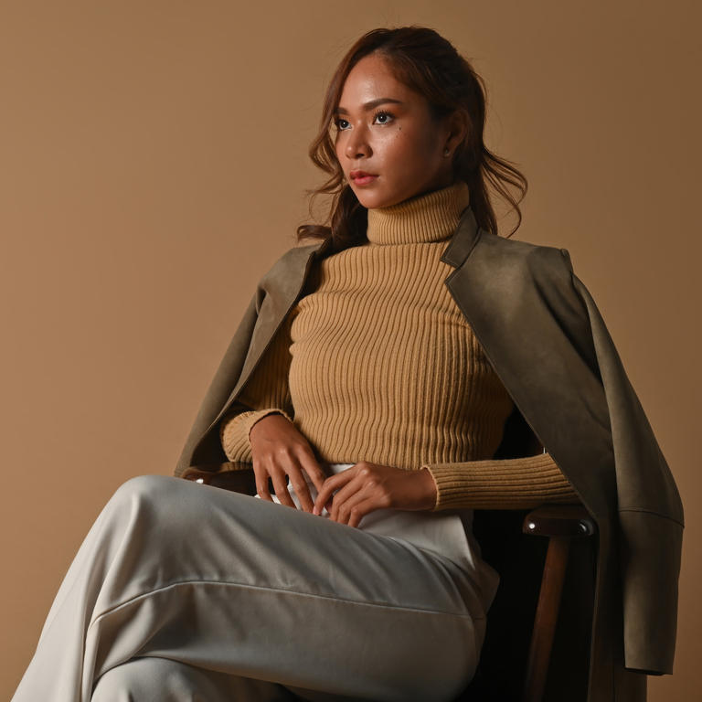a person sitting in a chair