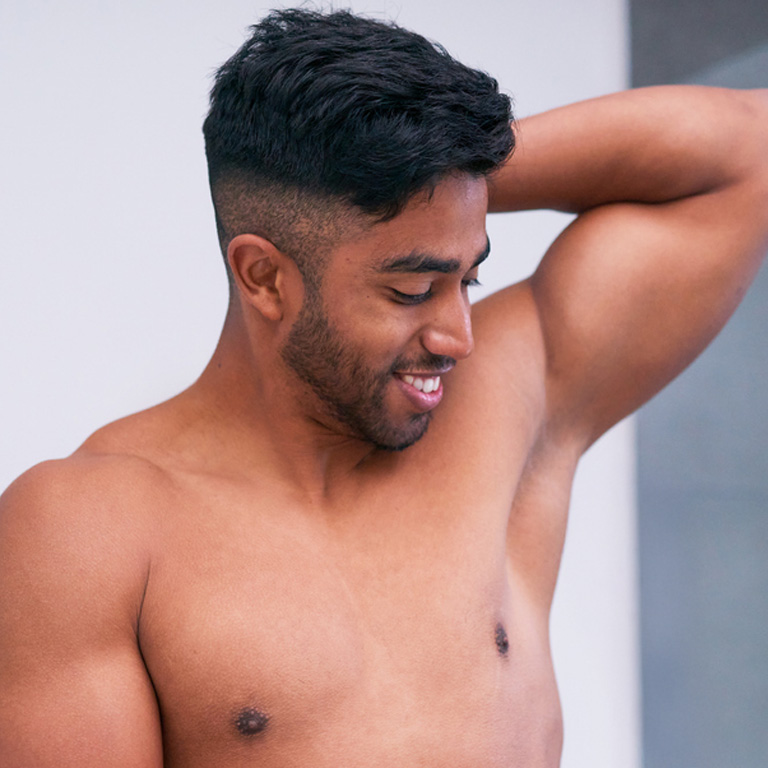 a man looking at the camera