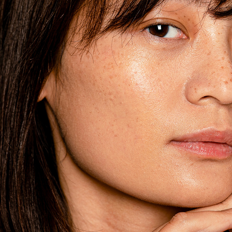 a close up of a person